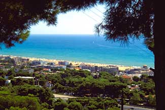 Vista de la playa de Castelldefels